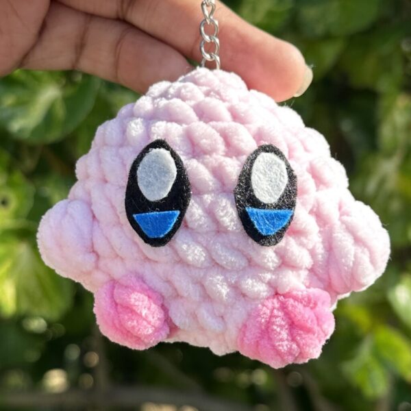 Crochet Kirby Keychain